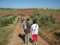 Op weg naar de repetitie in Torre de Juan Abad (in de verte te zien)